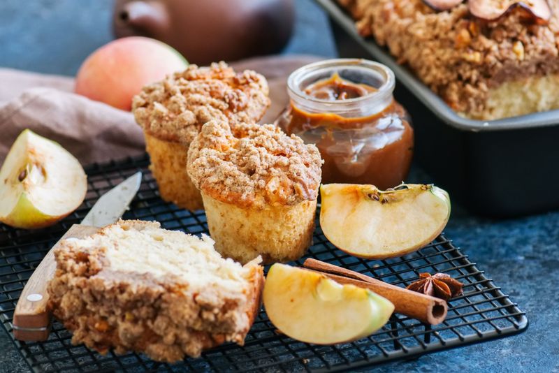 Salted Caramel Apple Crumble Cake