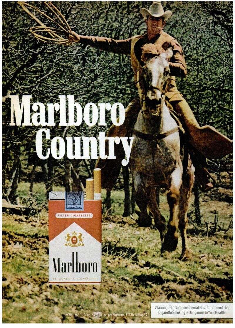 Marlboro Cigarettes Masculine Cowboy Campaign
