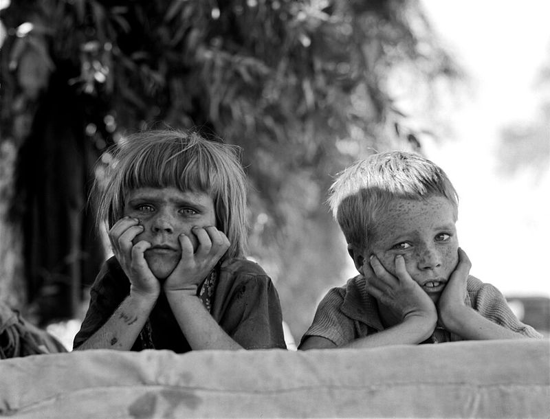 Malnourished Children with Hollow Eyes