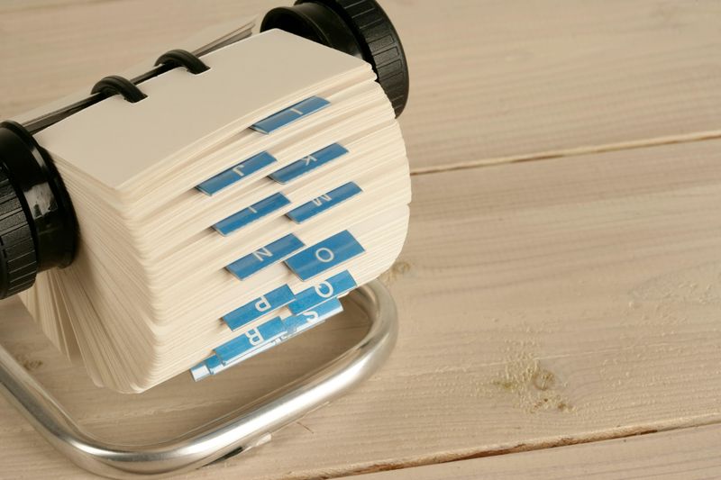 Rolodexes Or Paper Address Books