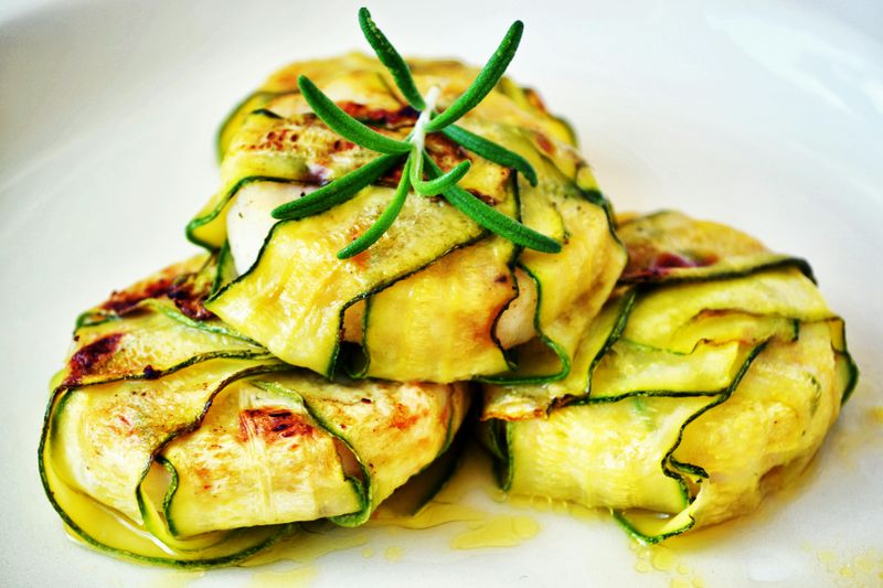 Grilled Zucchini and Hummus Wrap