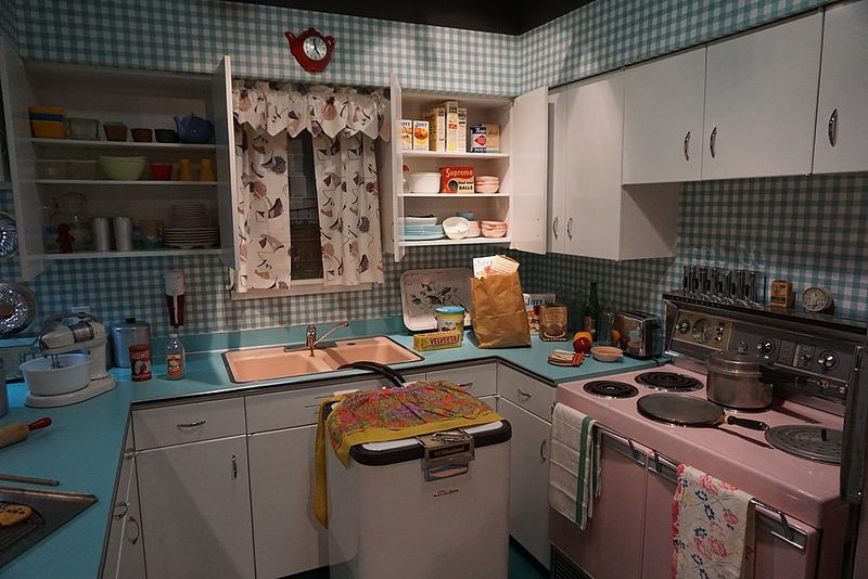 Michigan Museum Minty Kitchen Vignette