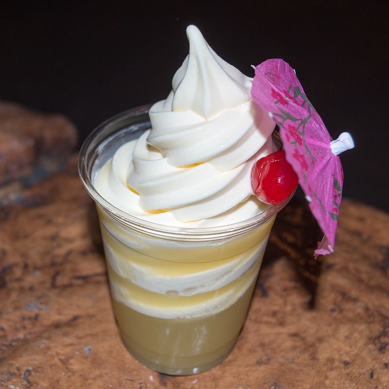 Pineapple Dole Whip (Soft-Serve) Float