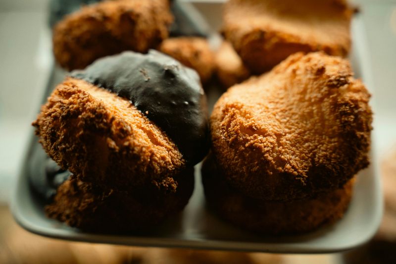 Chocolate-Dipped Coconut Macaroons