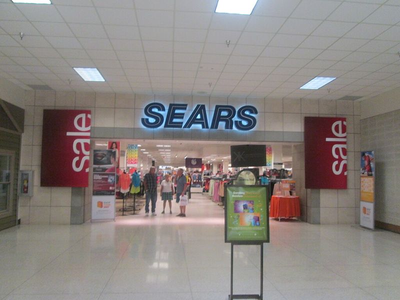 Big Anchor Department Store Mall Entrances Sears