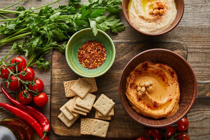 Crispy Veggie Sticks With Hummus