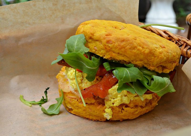 Pumpkin Cheddar Breakfast Sandwich