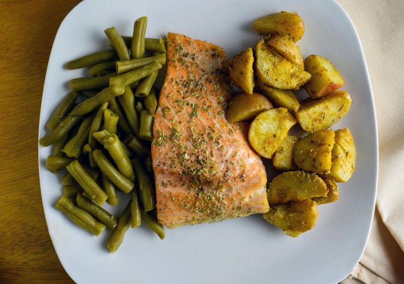 BBQ Salmon and Potatoes