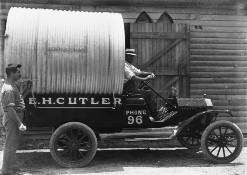 Early Automobiles On Main Street