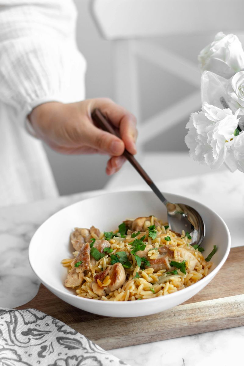 Chicken and Mushroom Orzo