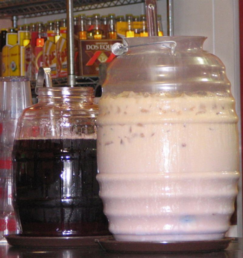 Giant Glass Vitroleros Full Of Aguas Frescas