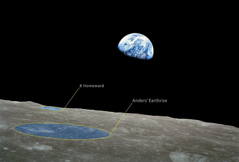 The Earthrise from the Moon