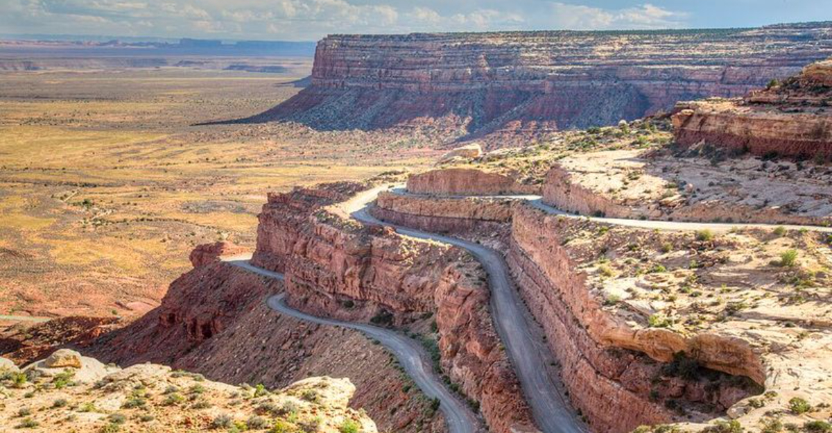 The Scenic Route Through The Clouds At Moki Dugway, Utah