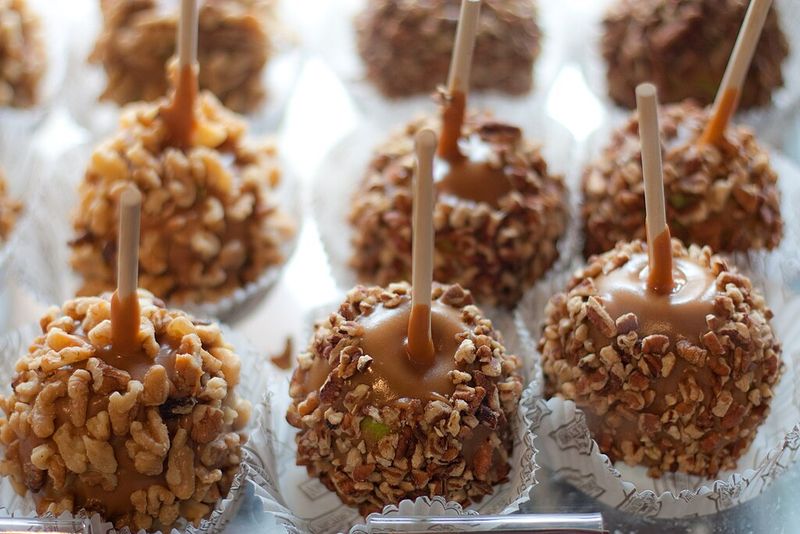 Nut-Crusted Caramel Apples