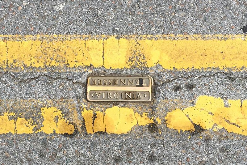 State Street And The Brass State-Line Markers