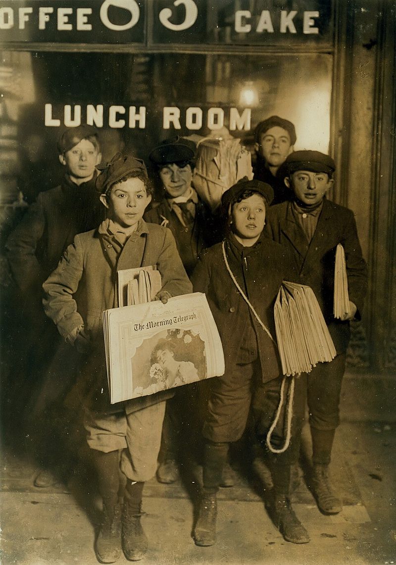 Newsboys Shouting Headlines on Corners