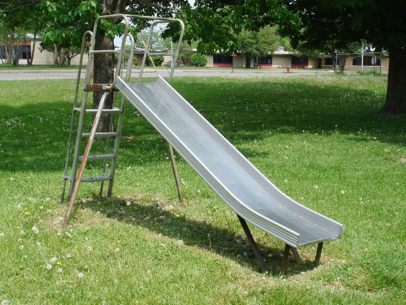 Burning Your Legs On Metal Playground Slides
