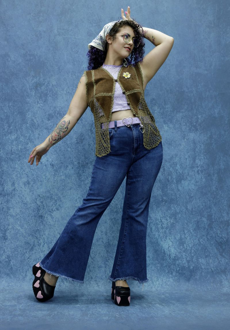 High-Waisted Jeans and Trousers