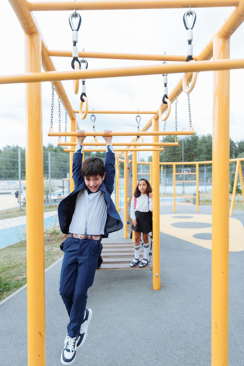 Monkey Bars Are For Showing Off - No Pushes Allowed
