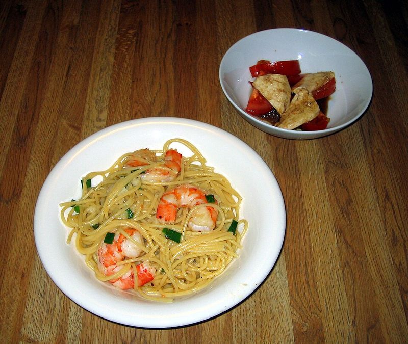 Spicy Shrimp Scampi For Two