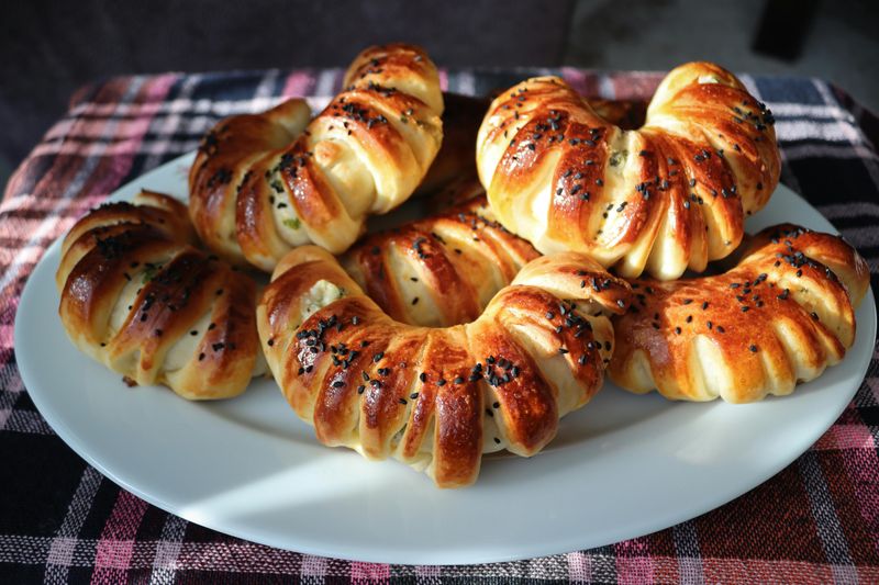 Golden Crescent Stuffed Bread Rings