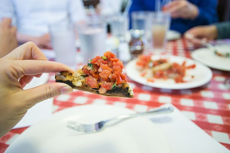 Classic Tomato Bruschetta With Pecorino