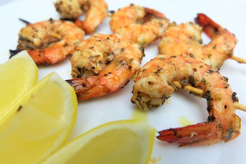 Sweet And Spicy BBQ Shrimp Skewers