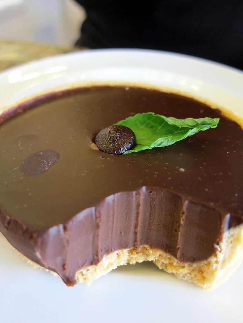 Glossy Mint Chocolate Ganache Tart