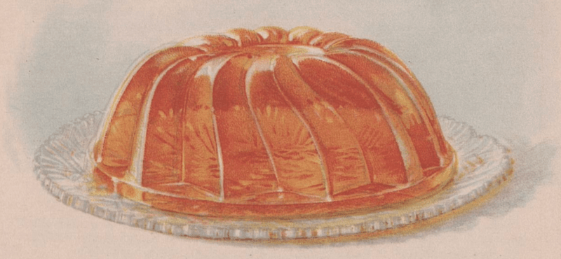 Vintage Orange Jell-O Dessert