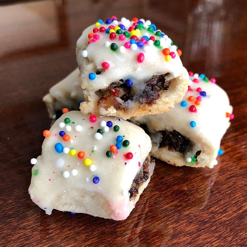 Frosted Fruit-Filled Holiday Cookie Bites