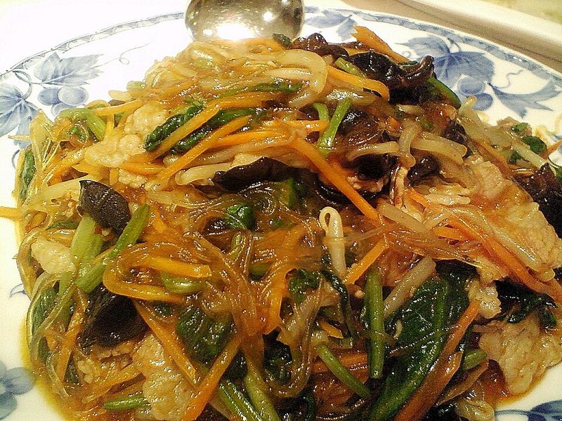 Japchae (Korean Glass Noodles Stir-Fry)