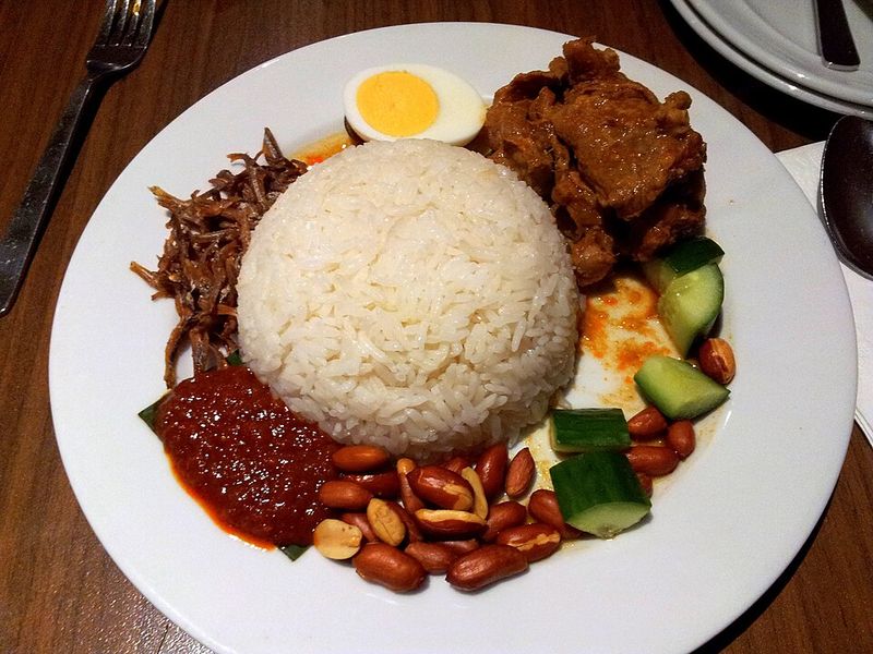 Nasi Lemak (Malaysian Coconut Rice)