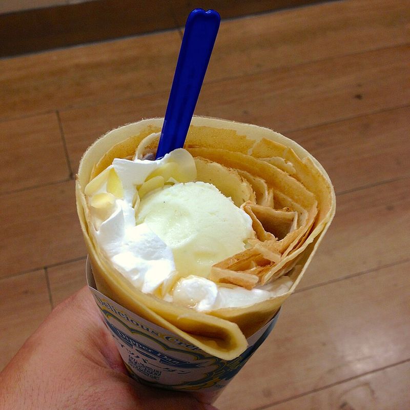 Crepe With Ice Cream And Honey
