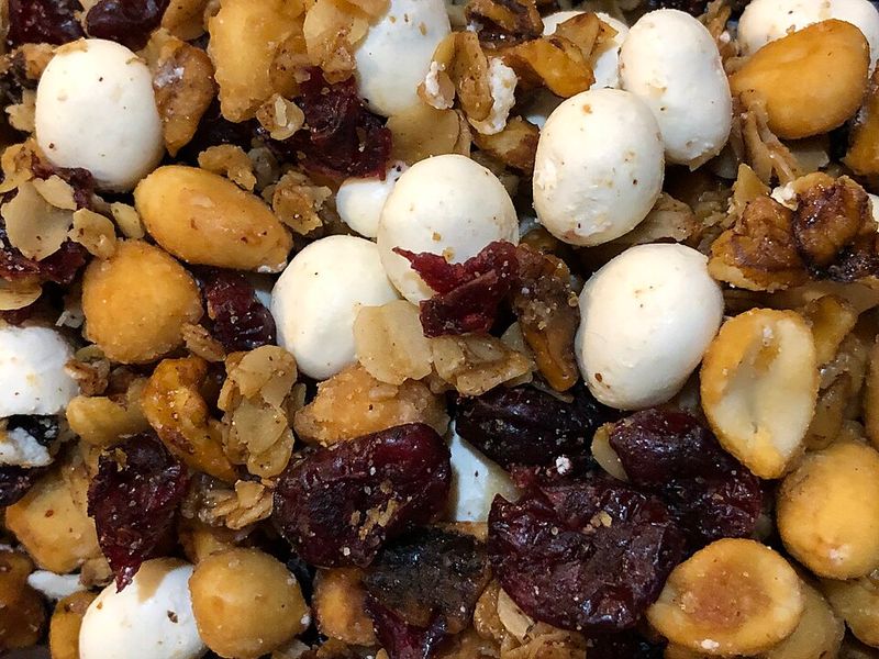 Trail Mix With Honey Glazed Walnuts And Honey Roasted Peanuts
