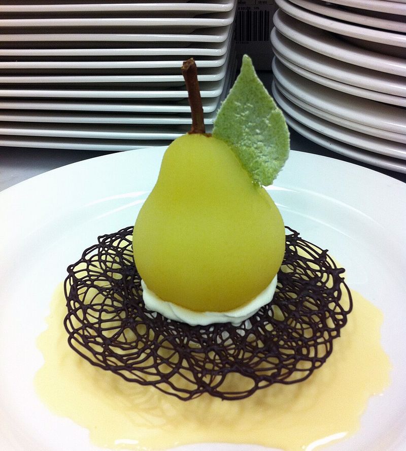 Poached Pears in Spiced Syrup