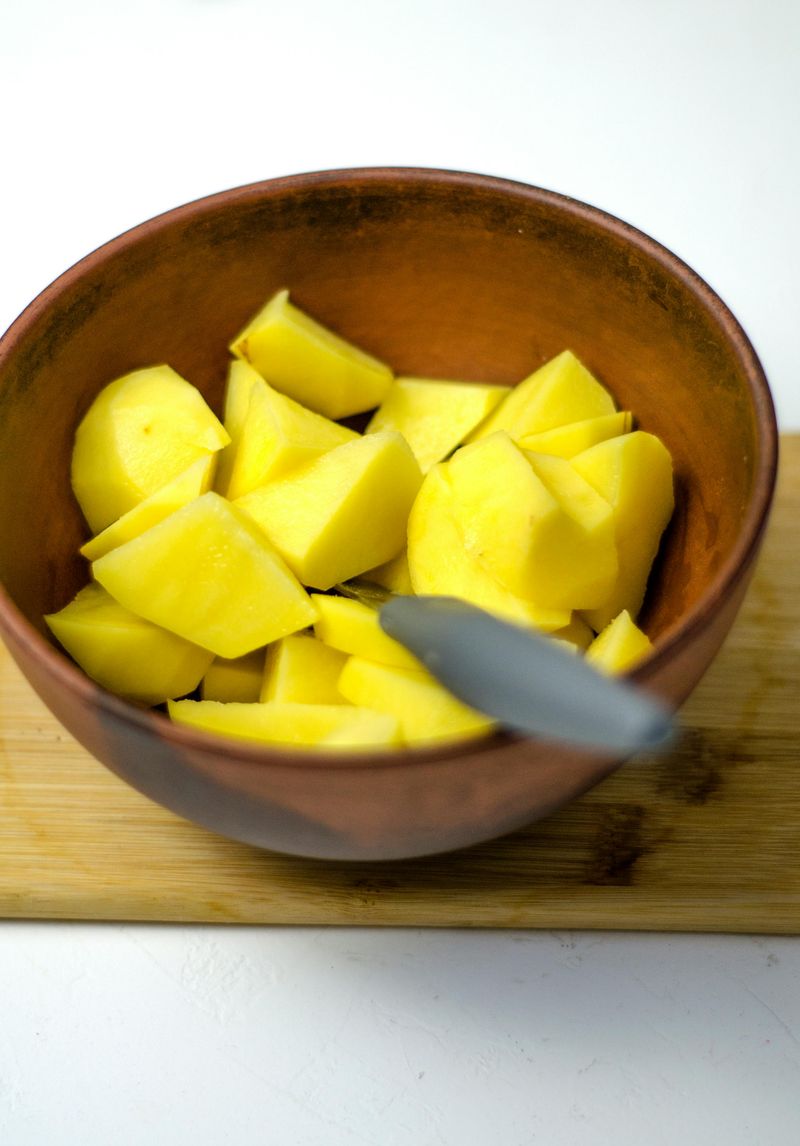 Boil And Rough Up The Potatoes
