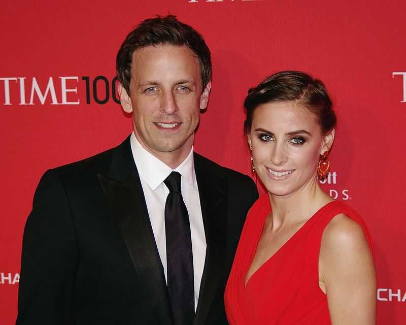 Seth Meyers and Alexi Ashe