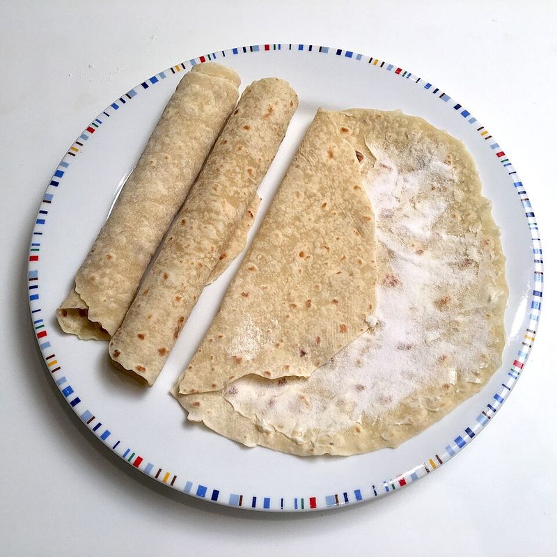 Dessert Lefse With Butter And Sugar