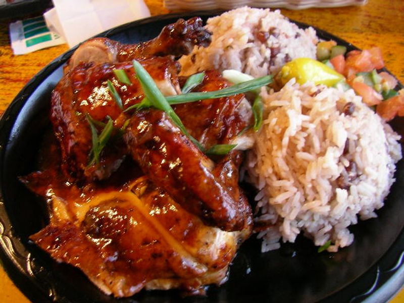 Jamaican Jerk Chicken With Coconut Rice