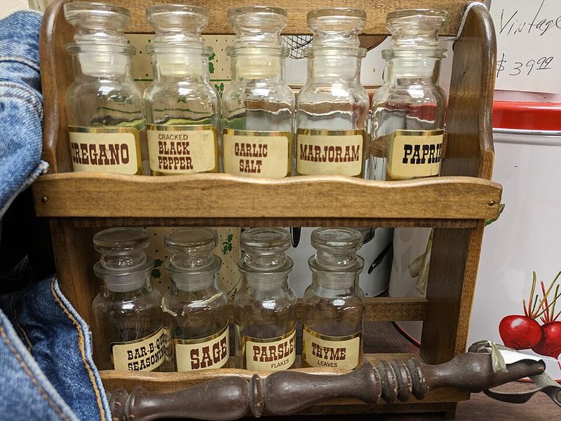 Collection Of Vintage Spice Jars