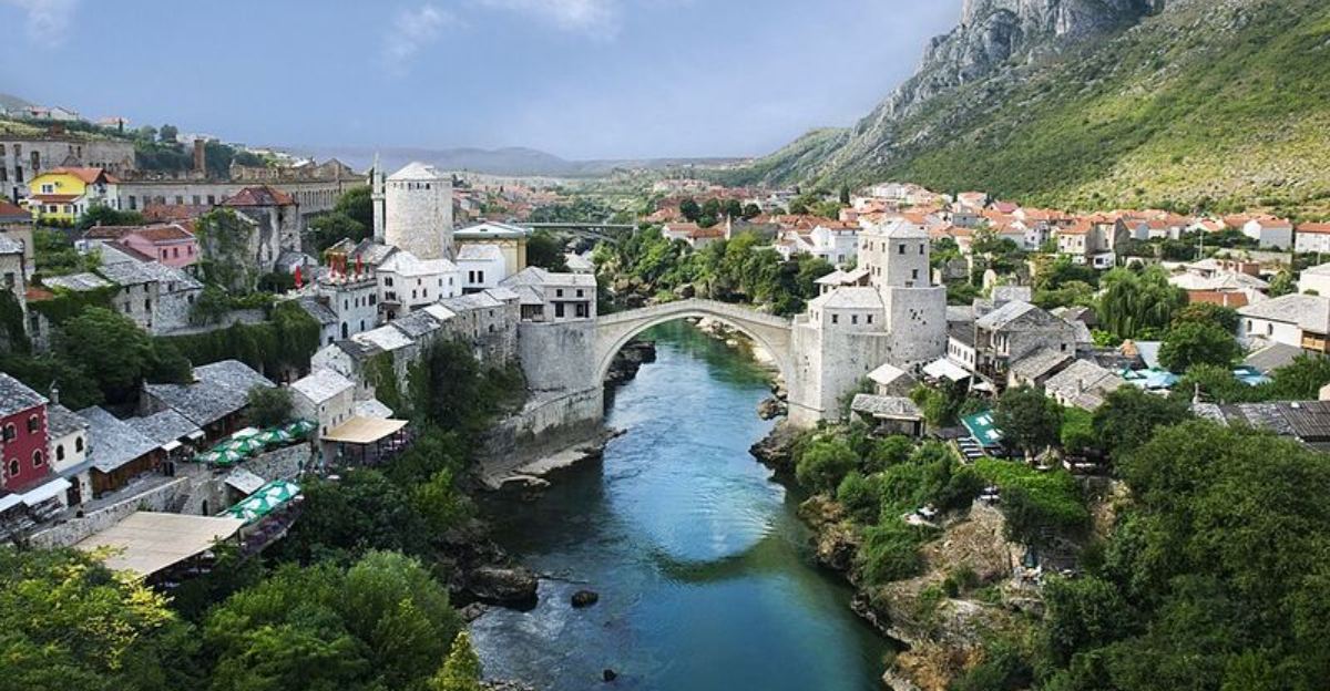 Mostar, Bosnia And Herzegovina Holds The Light Of The Old World In Its Waters