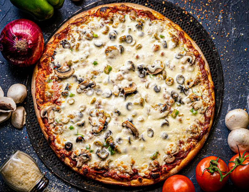 Mushroom Pizza with Truffle Oil