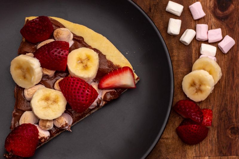 Nutella Dessert Pizza with Berries