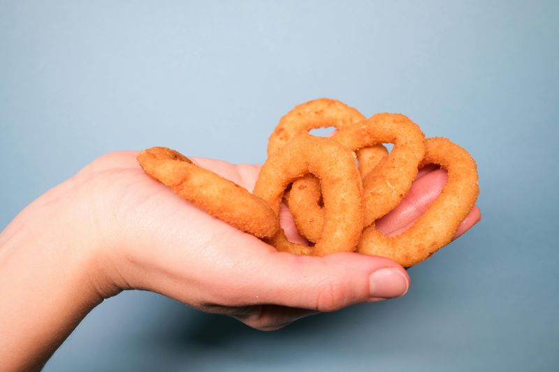 Onion Rings Coated in Crispy Batter