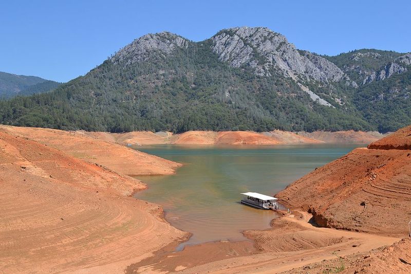 You Actually Boat Across Shasta Lake To Start The Tour