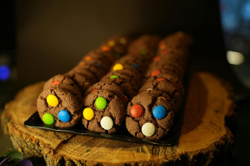 Double Chocolate M&M Cookies