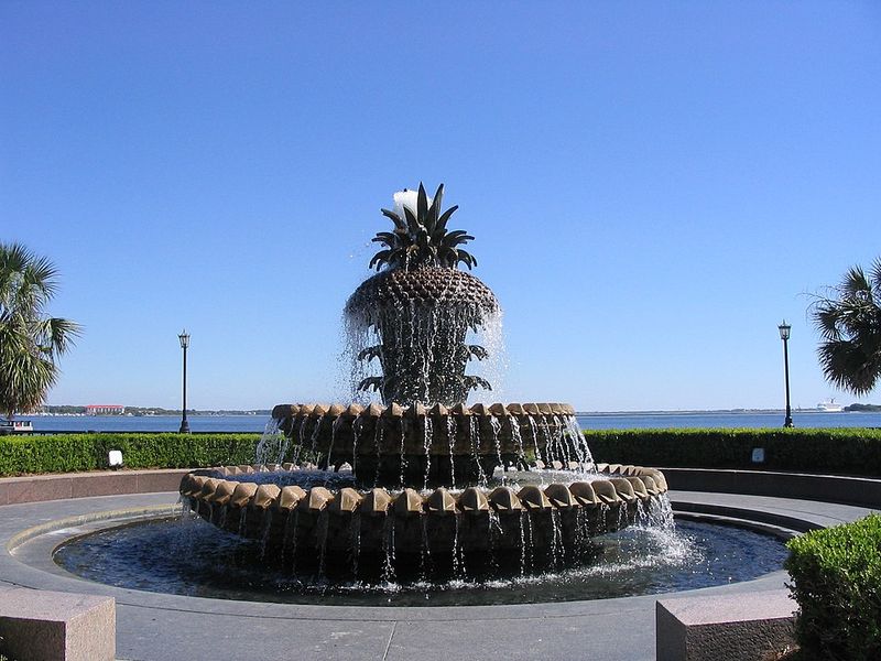See The Pineapple Fountain At Waterfront Park