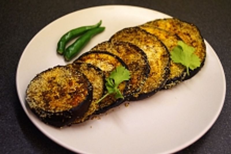 Potato Chip Crusted Eggplant