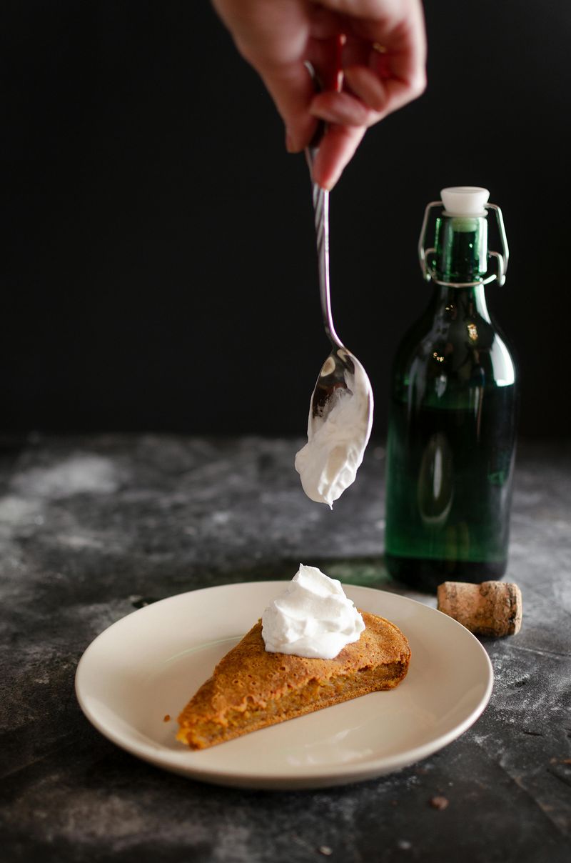 Pumpkin Pie With Whipped Cream