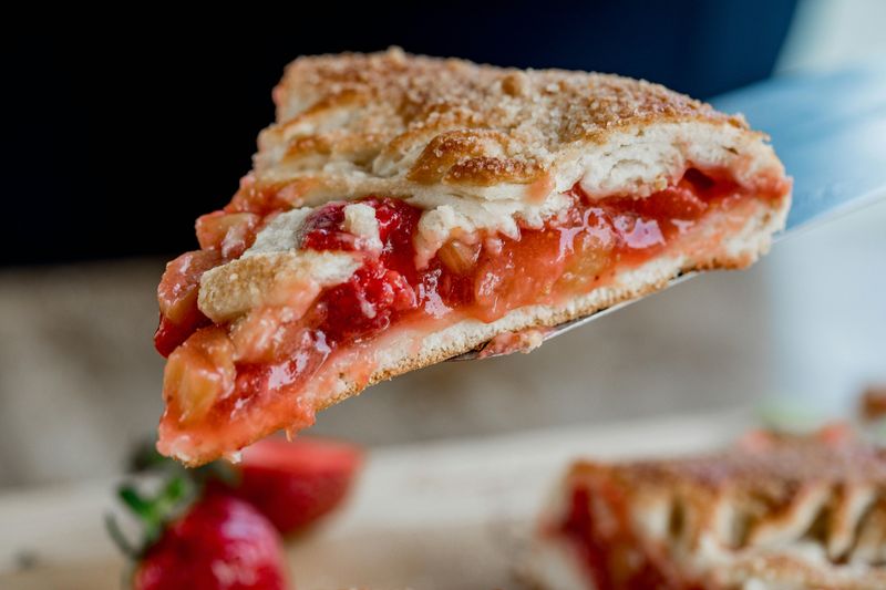 Strawberry Rhubarb Slab Pie